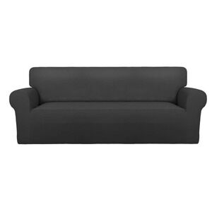 PureFit Super Stretch Sofa Slipcover Dark‎ Gray Furniture Protector Soft